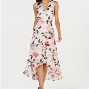 Calvin Klein High Low Floral Dress pink Size 8